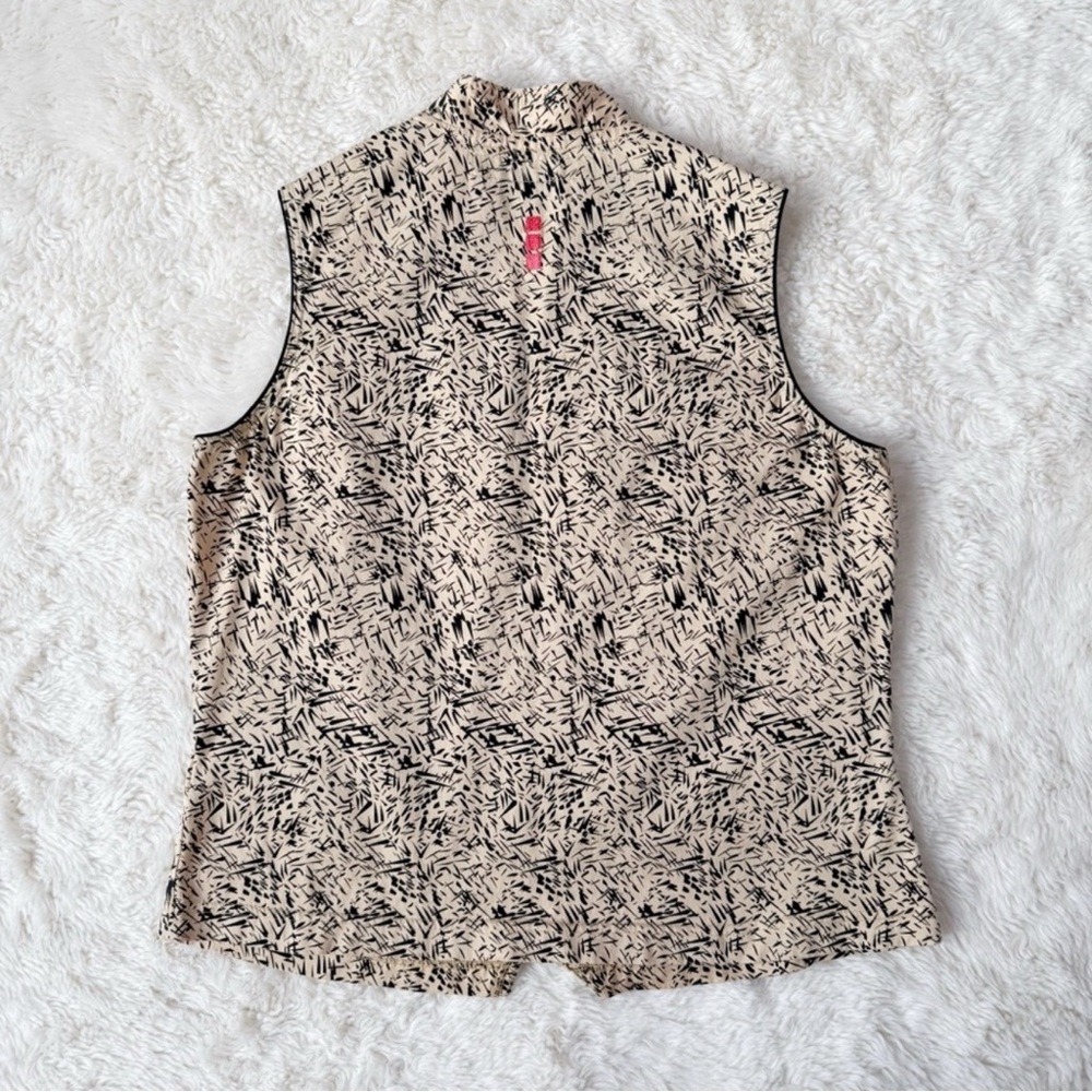 VTG 90s Y2K Jamie Sadock Woman Patterned Sleeveless Top SMALL Athleisure Boho - Picture 3 of 6